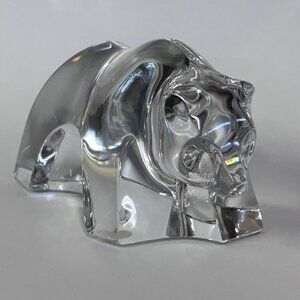 STUNNING VTG BACCARAT Crystal Clear Bear Figurine 4.5"L Figurine Paperweight